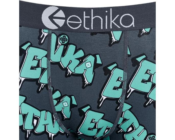 Трусы ethika Drip Wave с эффектом волны, яркий бирюзовый