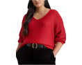 Свитер Lauren Ralph Lauren Plus Size с рубчиком и рукавом долман