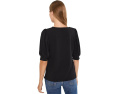 Топ CeCe Crew Neck с коротким рукавом и сборкой