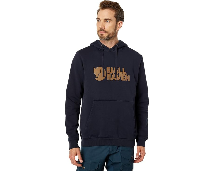 Толстовка Fjällräven Logo с капюшоном из мягкого хлопка