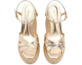Босоножки-клинья Schutz Keefa Metallic с текстурированной рафией
