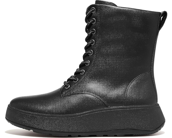 Ботильоны FitFlop F-Mode на шнуровке и платформе из кожи
