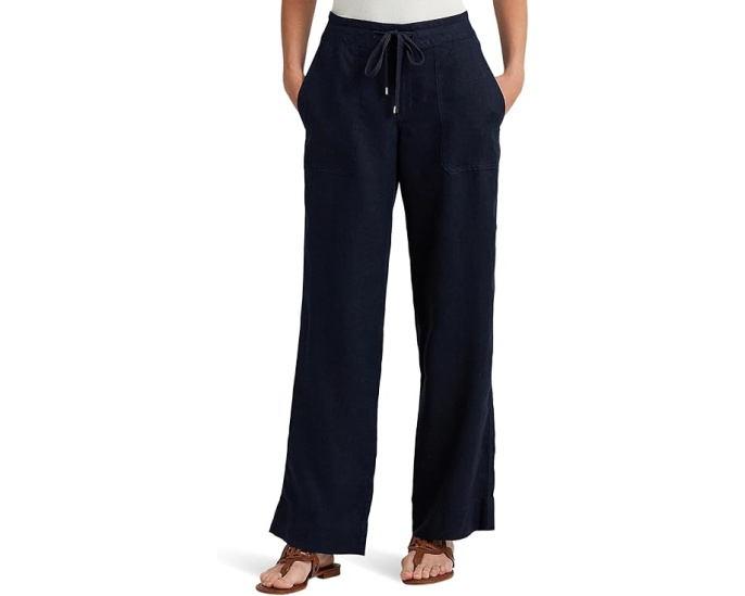 Брюки Petite Linen Wide-Leg от Lauren Ralph Lauren