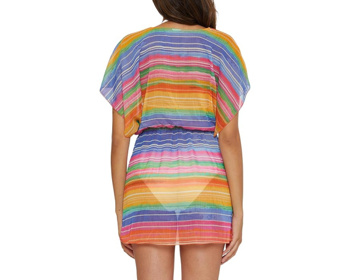 BECCA туника Shoreline Chiffon с принтом радуги и вырезом