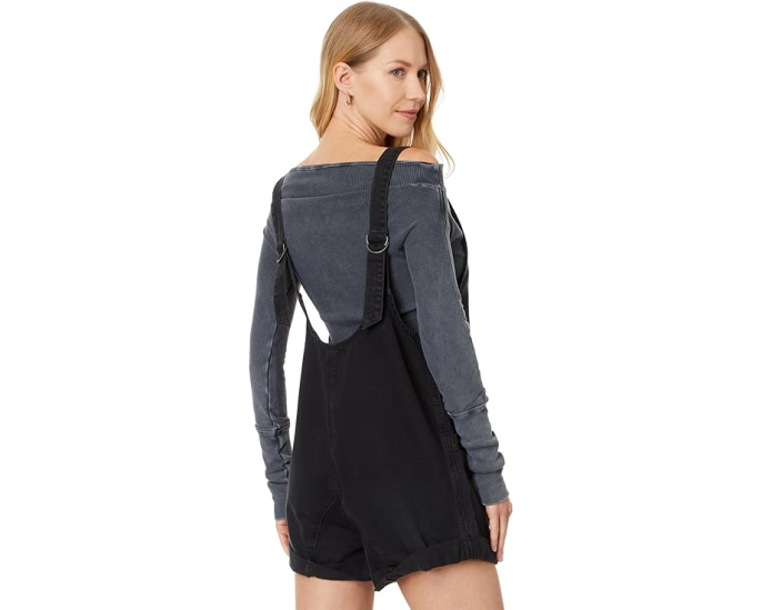 Free People Комбинезон High Roller Shortall из денима с заниженным вырезом