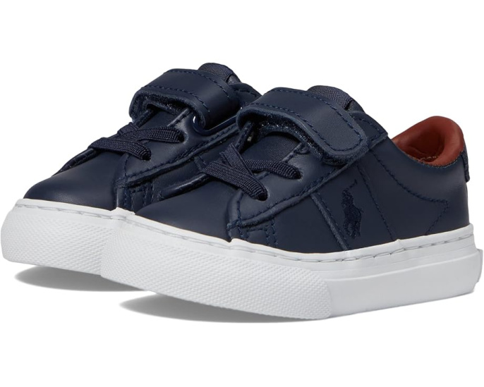 Кожаные кроссовки Polo Ralph Lauren Sayer с ремешком на липучке для малышей