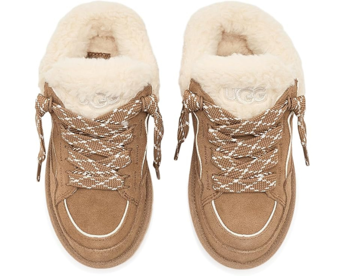 Детские тапочки-мюли UGG Lowmel Mule из коричневого замша