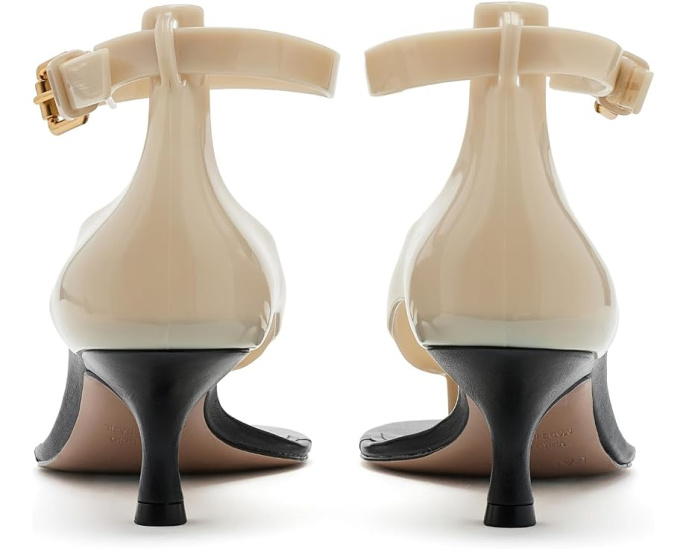 Босоножки Jelly Heel на каблуке FARM Rio с прозрачным дизайном
