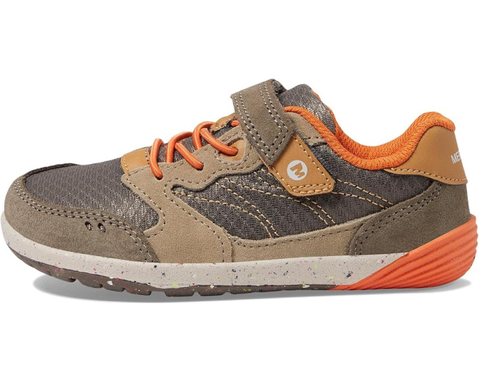 Кроссовки Merrell Bare Steps A83 для малышей с кожаным верхом и застежкой на липучке