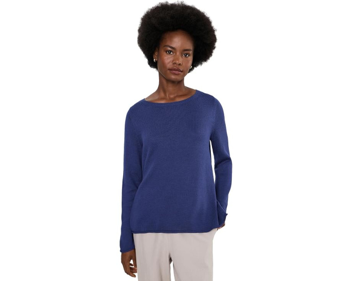 Свитер Eileen Fisher Peruvian Organic Cotton Cord Bateau Neck