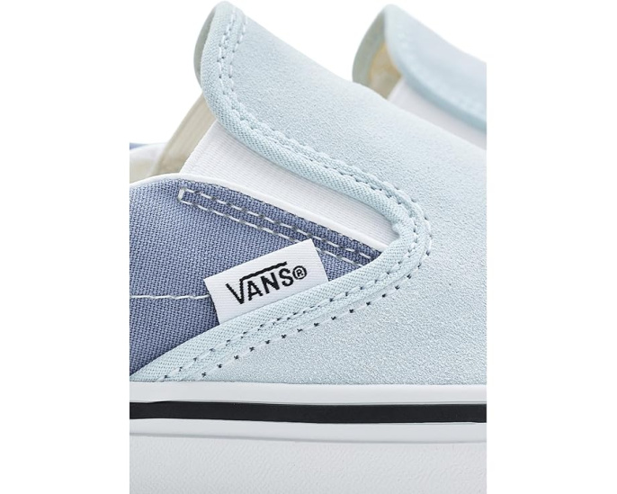 Кеды Vans Classic Slip-On Checkerboard на низком профиле с эластичными вставками