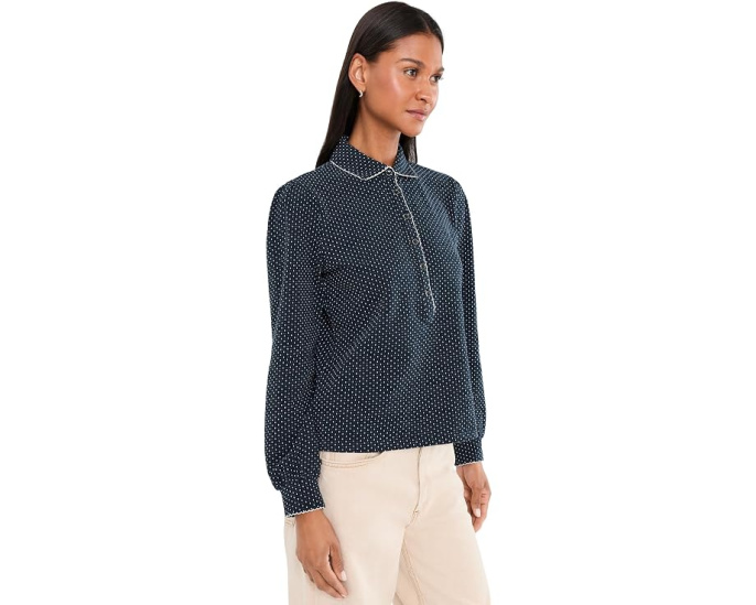 Поло NIC+ZOE Derby Dot Polo Top с точечным узором