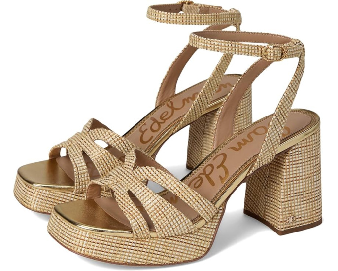Сандалии Sam Edelman Reese на платформе с плетеным верхом и квадратным каблуком