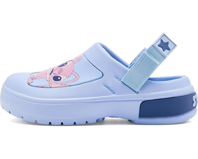 Детские сабо Ground Up Stitch and Angel с синим дизайном