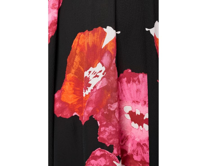 Кафтан Natori Bold Poppy Crinkle с принтом мака