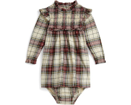Детское платье и шортики в клетку из хлопкового джерси Polo Ralph Lauren Kids