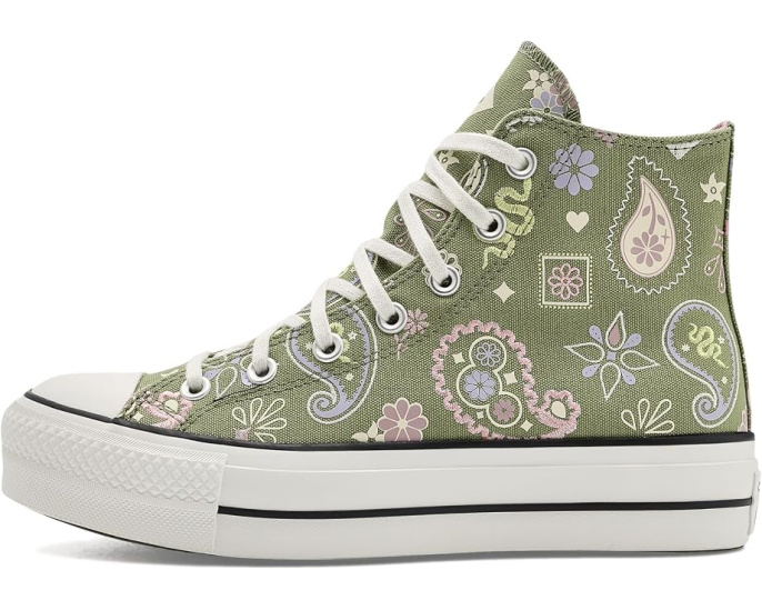 Кеды Converse Chuck Taylor All Star Lift Platform Paisley Pop с принтом