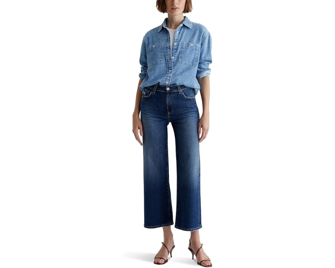 Джинсы Saige Mid Rise Wide Leg AG Jeans