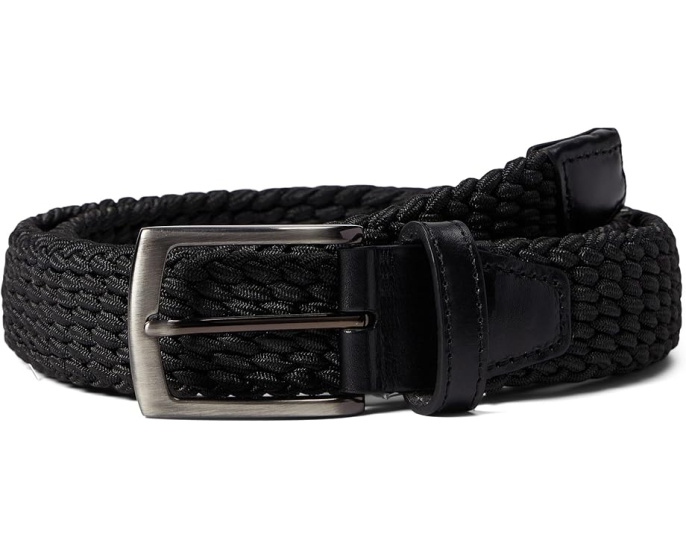 Тканый эластичный ремень Johnston & Murphy Woven Stretch Knit с металлической пряжкой
