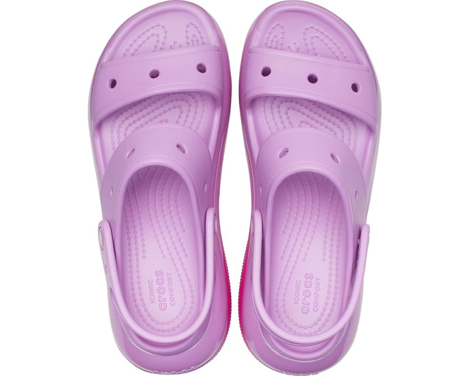 Сандалии Crocs Classic Mega Crush на платформе с двумя ремешками