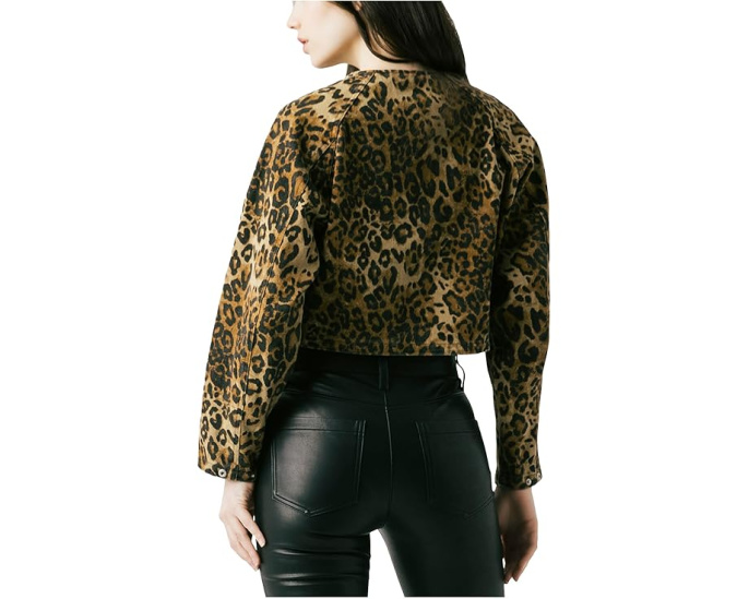 Blank NYC Hear Me Roar укороченная куртка с леопардовым принтом
