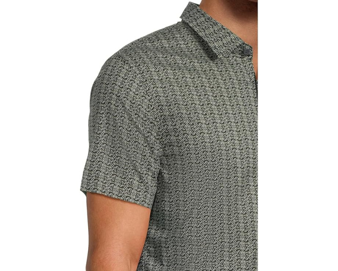 Рубашка Armani Exchange с микропринтом и коротким рукавом