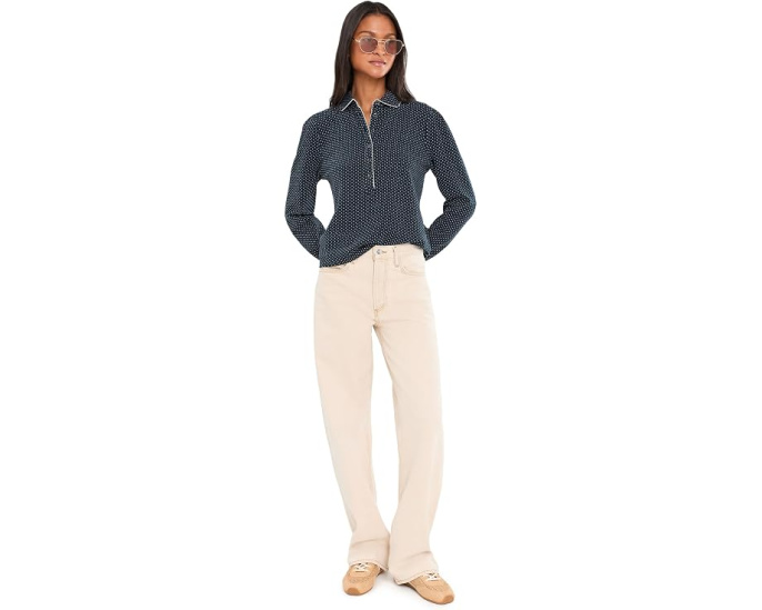 Поло NIC+ZOE Derby Dot Polo Top с точечным узором