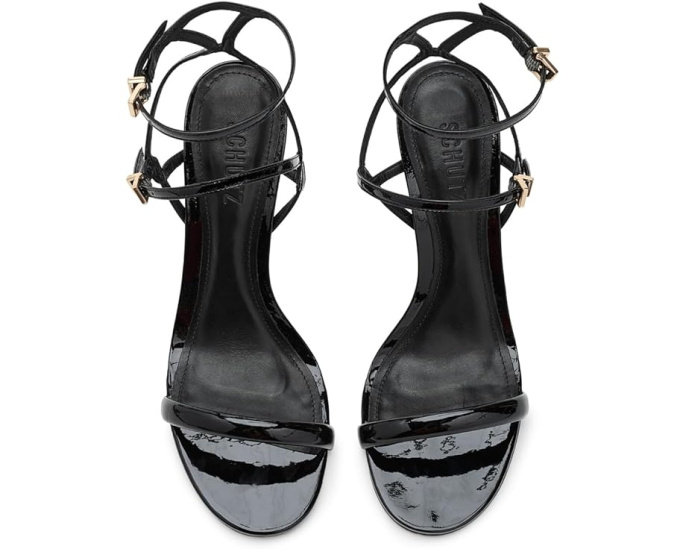 Босоножки-лодочки Schutz Carly на каблуке из лакированной кожи