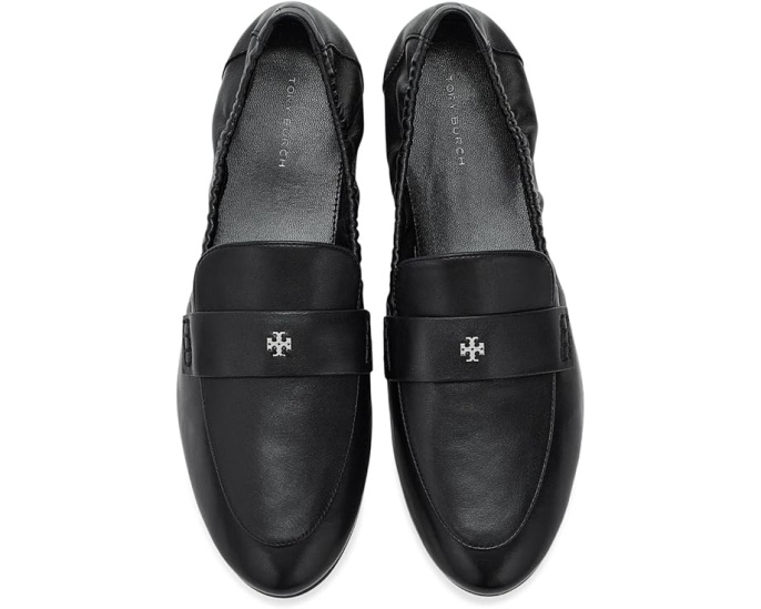 Лоферы Tory Burch Ballet из замши с деталью Double T