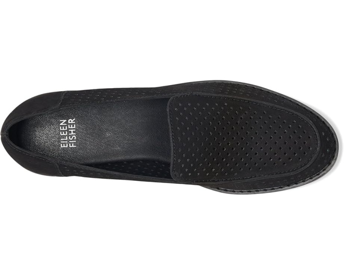 Лоферы Eileen Fisher Aloft с перфорацией и стопкой каблука