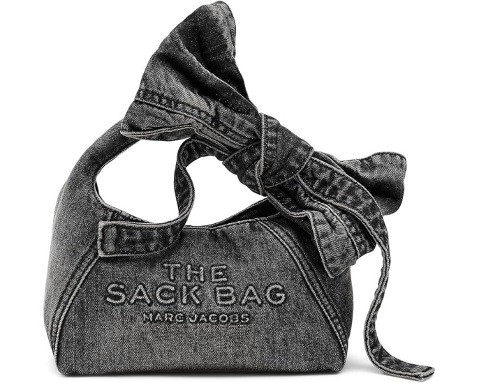 Мини-сумка Marc Jacobs The Bow Denim Mini Sack с бантом из денима