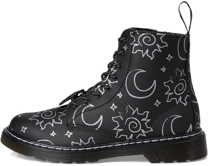 Детские ботинки Dr. Martens 1460 Pascal Y с блестками и боковой молнией
