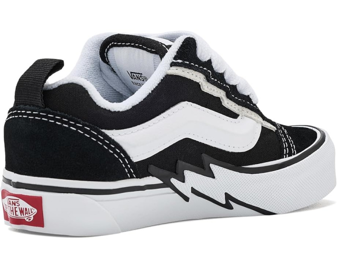 Детские кеды Vans Knu Skool Bolt черные на шнуровке