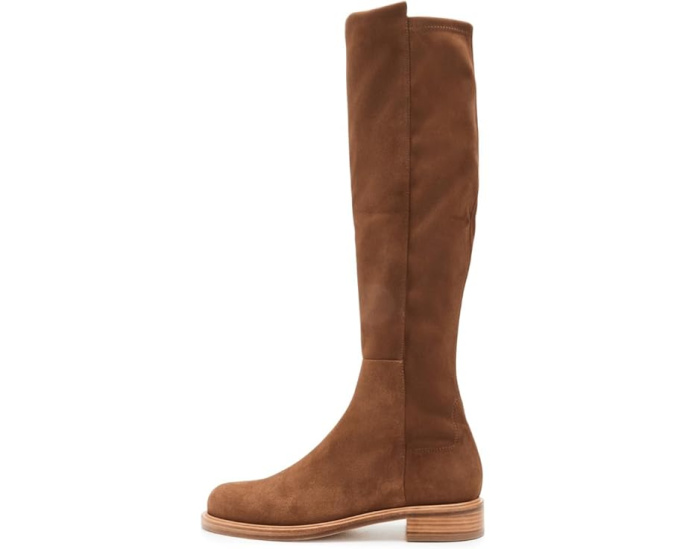 Ботинки Stuart Weitzman 5050 Gisele до колена из замши с эластичной вставкой
