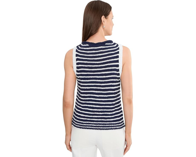 Топ майка Harbor Pebble Cotton Stripe от Tommy Bahama в полоску Синий