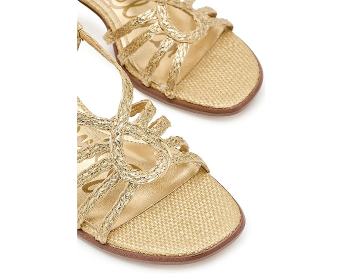 Сандалии Sam Edelman Fletcher на каблуке из рафии