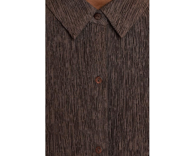 Рубашка Woven Plisse с воротником классического кроя Eileen Fisher