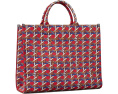 Сумка-шопер Tory Burch Ella Circular Knit Tote красная корзиночное плетение