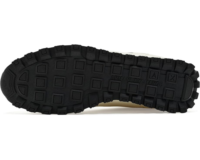 Кроссовки Armani Exchange Drop Sneakers из микрозама и сетки на легкой подошве