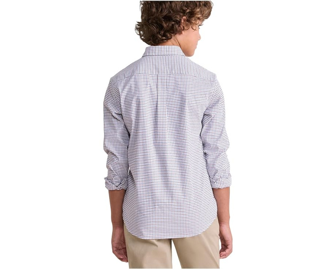 Рубашка Vineyard Vines Kids Wauwinet Tattersall из перформанс хлопка для малышей, детей младшего и старшего возраста