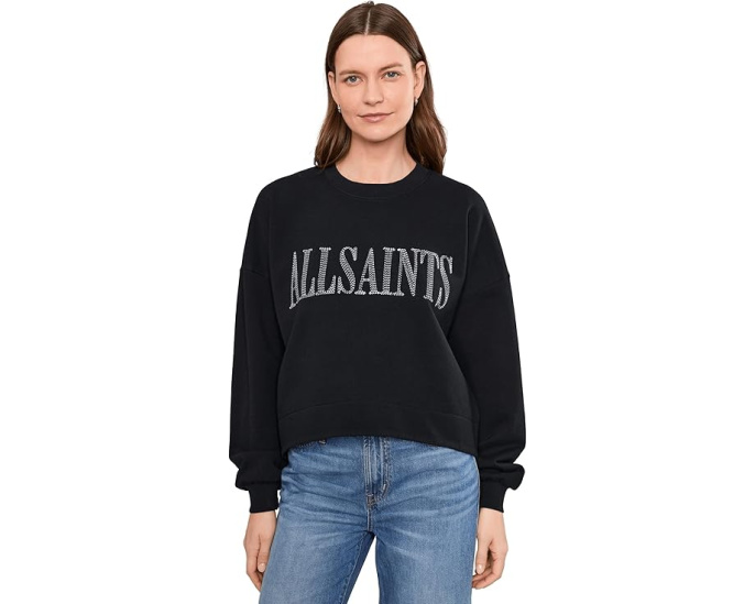 Худи Dash Lila Sweat от AllSaints вымытый черный цвет