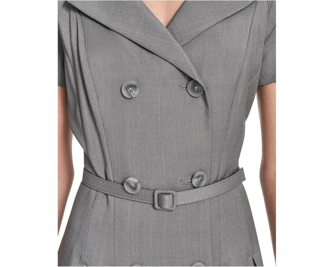 Платье-трапеция Melange Suiting с поясом от Calvin Klein