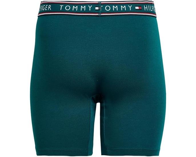 Боксеры Tommy Hilfiger Boxer Brief 3 Pack бирюзовые с логотипом