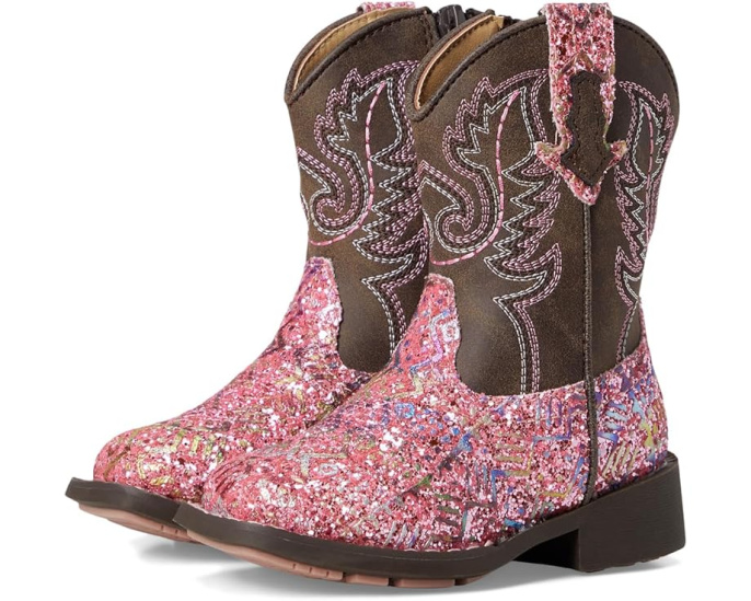 Сапоги Roper Kids Glitter Aztec с ацтекским принтом для девочек