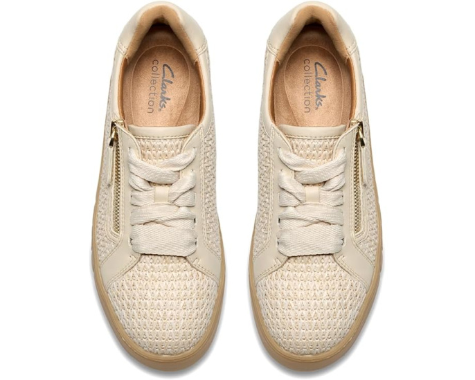 Кроссовки Clarks Mykah Joyfull из текстиля raffia с боковой молнией