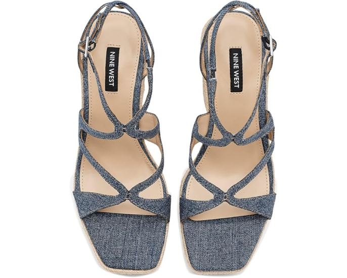 Босоножки Nine West Adriane на танкетке с открытым мысом