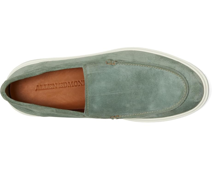 Allen Edmonds туфли Hayes Venetian из замши Sage