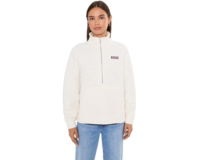 Стеганый свитшот Vineyard Vines с половиной молнией