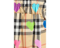 Детская блузка Gabi Heart Check с клеткой и сердечками Burberry Kids