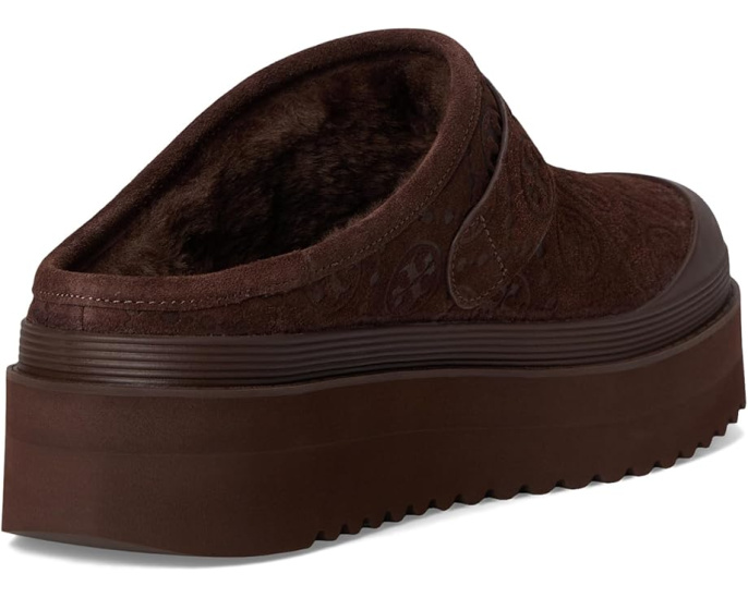 Мюли Mellow на платформе с подкладкой из овчины и фурнитурой Double T Tory Burch